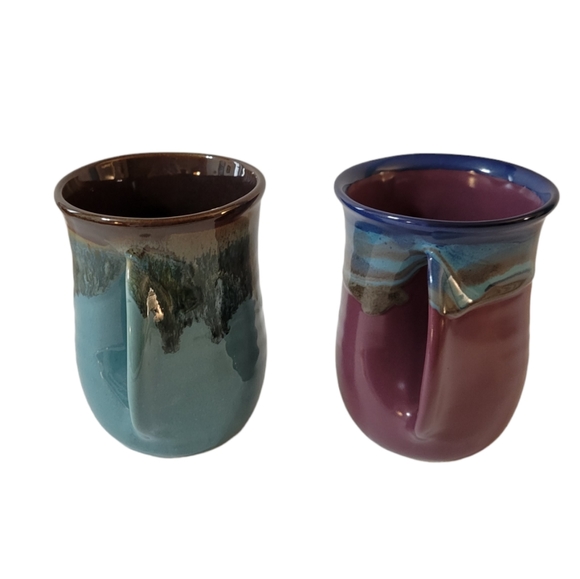 Neher Pottery Hand Warmer Left Handed Mug Set Of 2 - Picture 6 of 16
